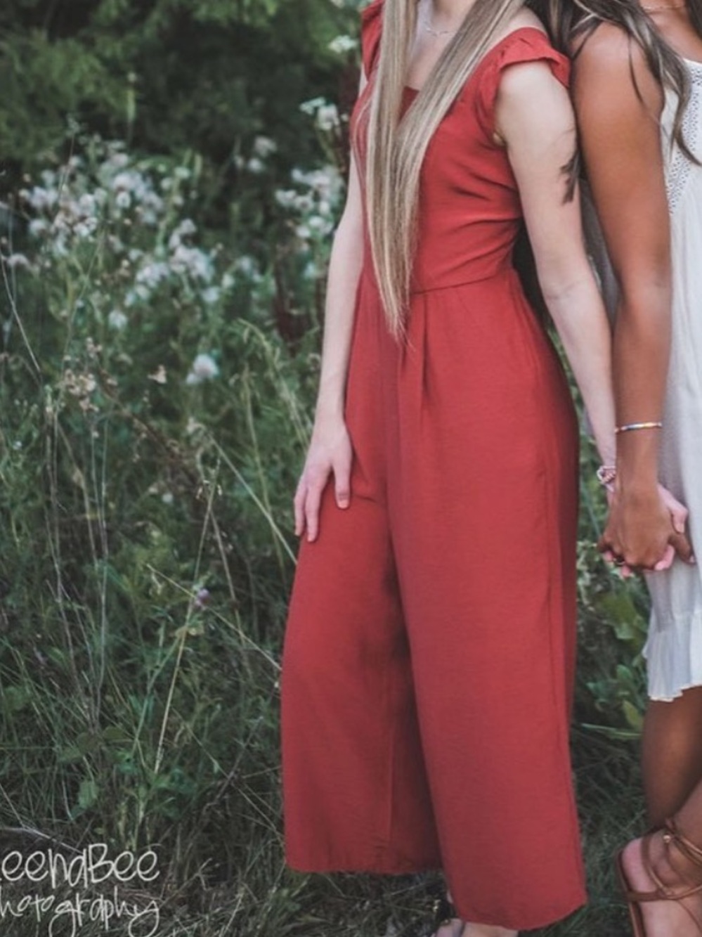 Rust Red Ruffle Strap Jumpsuit - Picture 3 of 3